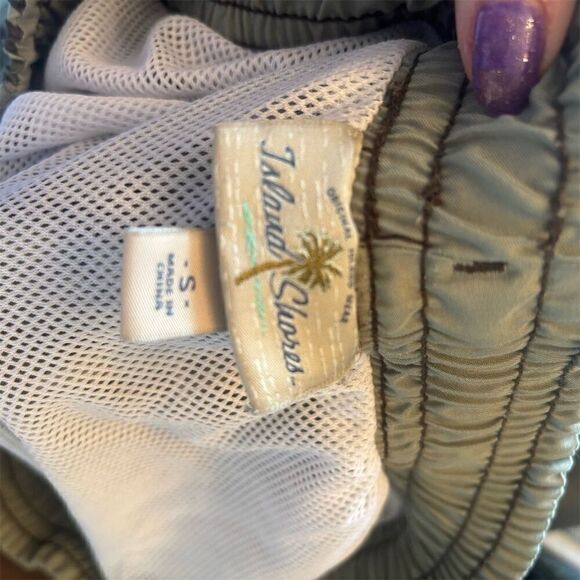 Island Shores Men's Camouflage Swim Trunks Green Size S - Picture 7 of 7